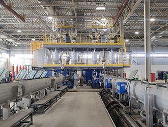 Case | HDPE Three Layer Co-extrusion Pipe Extrusion Line