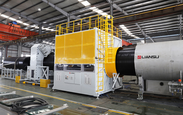 2000mm PE Pipe Production Line successfully finished commissioning